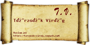 Törzsök Virág névjegykártya
