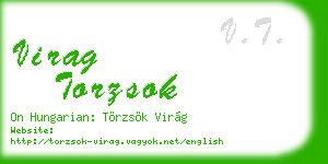 virag torzsok business card